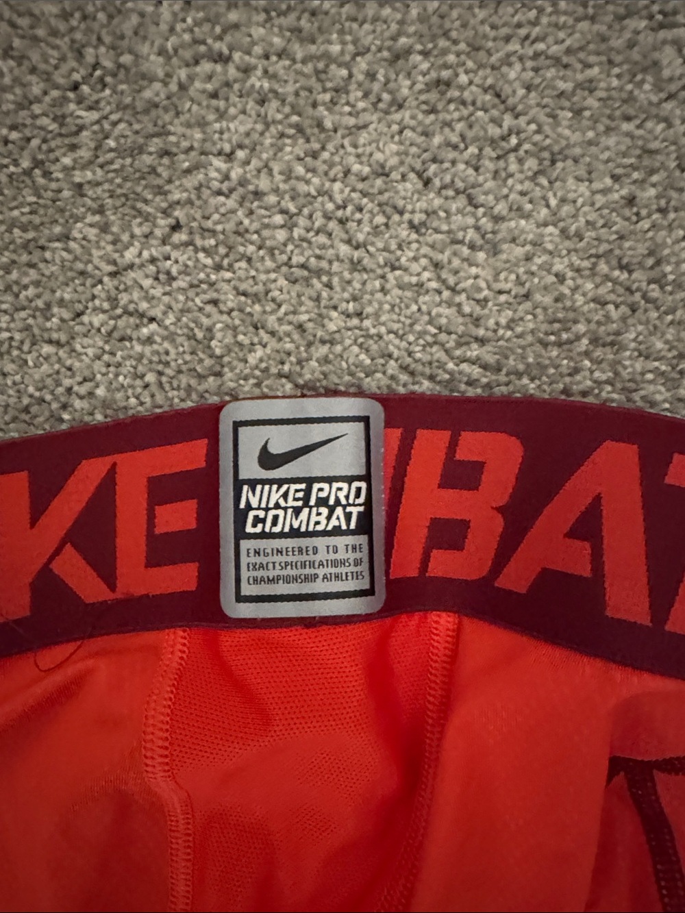 Nike Red and Black Athletic Compression Tights - Picture 3 of 4